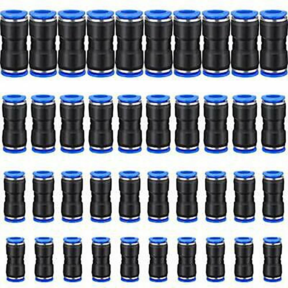 40 Peças Conectores Retos de Encaixe Rápido Conectores Pneumáticos Acessórios para Linha de Ar