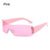 1pc Women Men Punk Y2K Sunglasses Trendy Rimless Star One Piece Goggles Oversized Wrap Around Shades 2000's Eyewear UV400