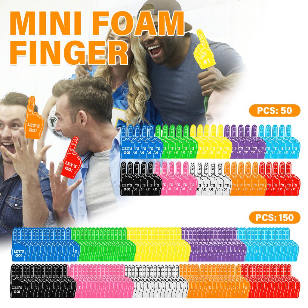 50/150 st Hejarklackshandskar Nr 1 Spel Hejarklackshandskar Tecknad JätteHejarklack Nr 1 Finger för Hejarklack Hejarklacksfest