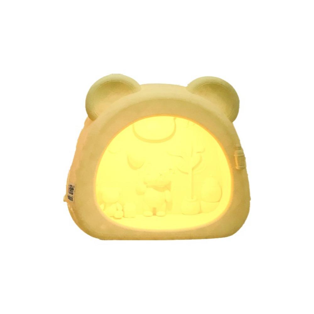 

Warm Light Bird Breeding Nest Bear Shape Hanging Ambient Light Birdcage Bite Resistant Decorative Squirrel Bed Garden Decor S жовтий