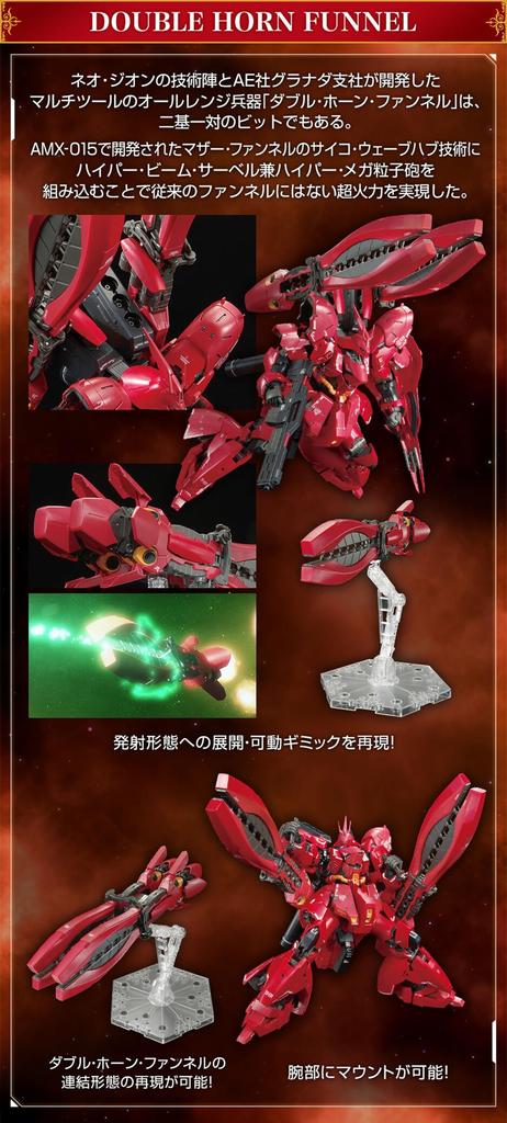 RG Sazabi Seite F Fukuoka Mobile Suit Gundam Counterattack 1/144 MSN-04FF [GUNDAM SIDE-F] Char's