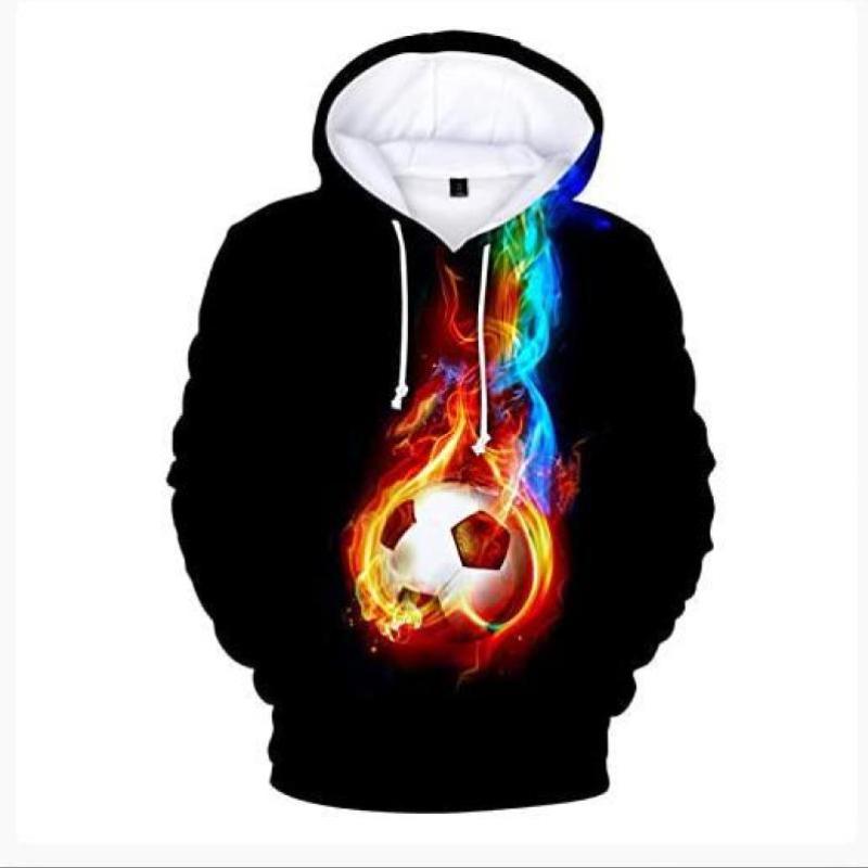 

2023 Мужская/женская толстовка с 3D футбольным принтом, модная уличная крутая толстовка в стиле хип-хоп, спортивный пуловер 6XL