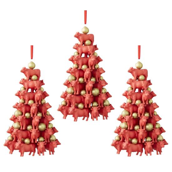 Stacking Animal Pendant Animal Christmas Tree Pendant 2D Acrylic Hanging Decoration for Xmas Tree Backpack Keychain Car