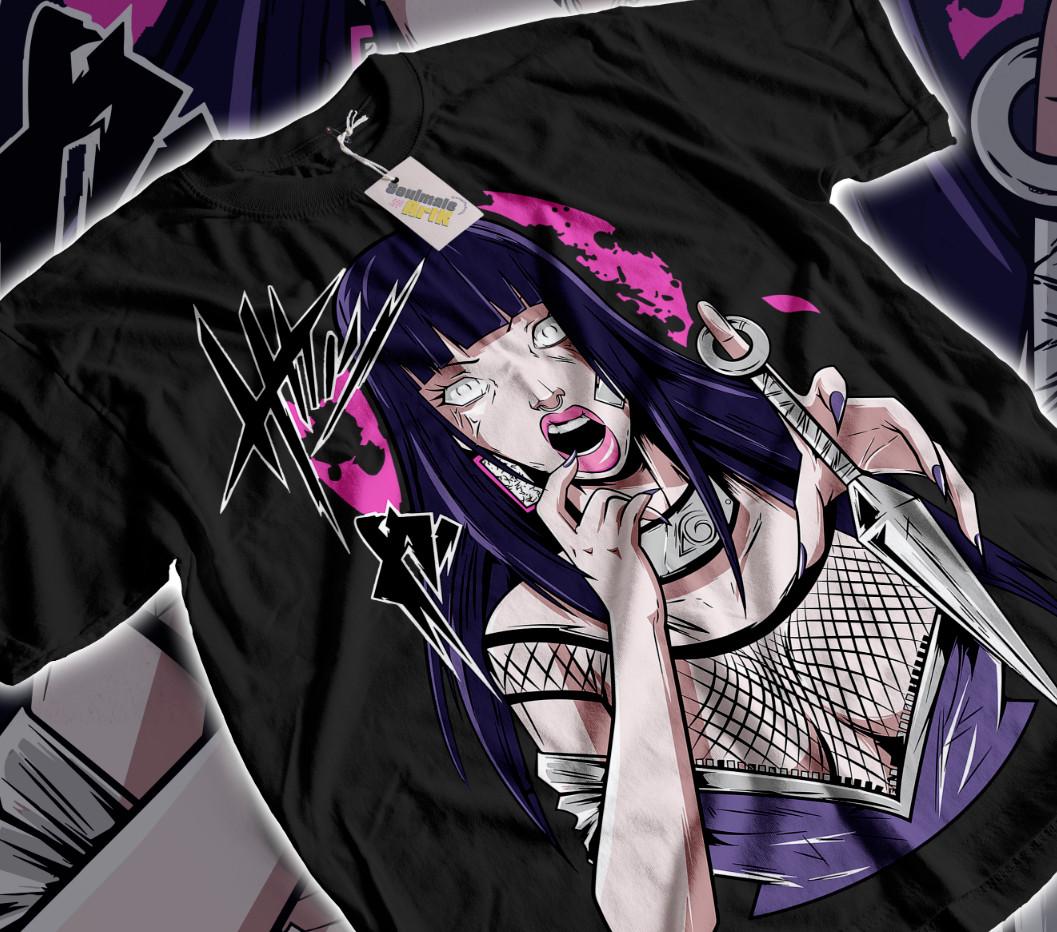Hinata Hyuga T-shirt Anime Manga Waifu Material Naruto Otaku Shirt Soft Tee S