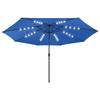 VidaXL Garden Parasol with LED Lights and Metal Pole, Patio Sunshade, Sun Shelter, Terrace Parasol 312537