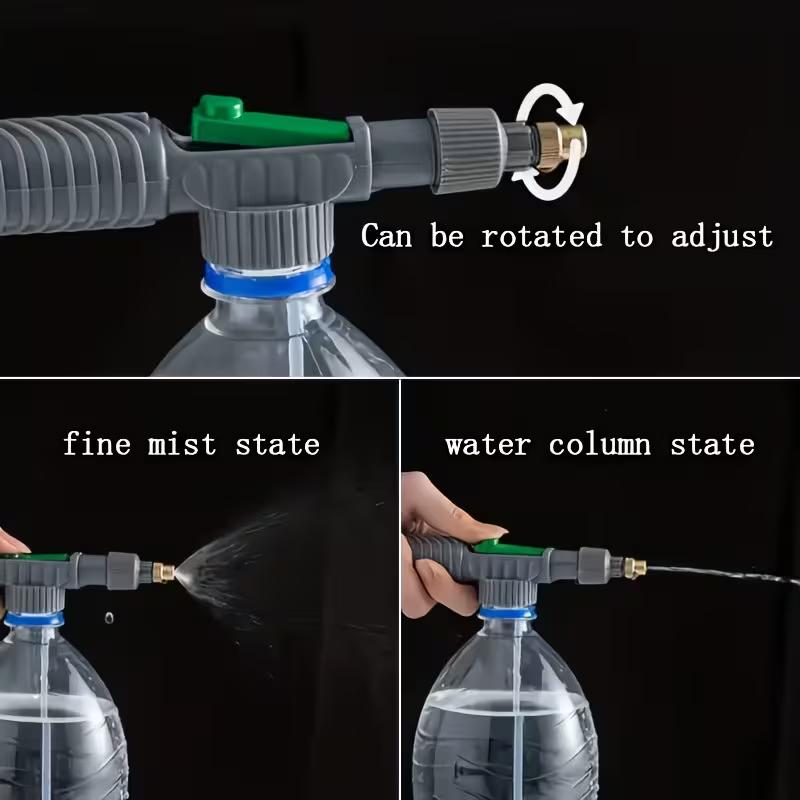 High Pressure Air Pump Manual Sprayer Adjustable Drink Bottle Spray Head Nozzle Garden Watering Tool Sprayer Agriculture Tools