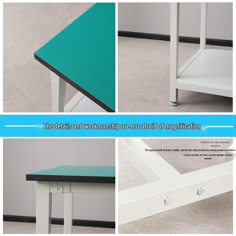 Double-layer Anti-static Heavy-duty Workbench for Assembly, Laboratory, and Packaging.