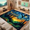 Dragon Theme Crystal Velvet Floor Rug Personalized Custom Name Text Warm Carpet Home Decoration