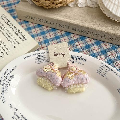 Wool Felt Cartoon Bread Slices Biscuits BB Clip Cute Bangs Side Clip Hairpin Funny Hair Clip Children's Hair Accessories