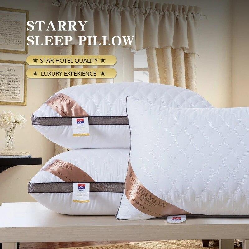 1pc Soft Quilted Pillow for Comfortable Sleep and Guest Room Decor - Perfect for Bedroom and Hotel Bedding