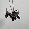 Brown Leather Dachshund Long Sweater Chain Necklace Necklace Pendant Necklace For Women Kpop Design Jewelry Trendy Accessories