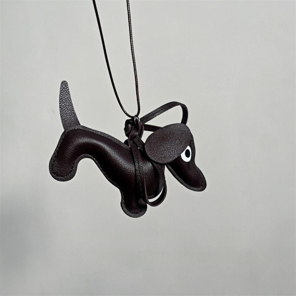 Brown Leather Dachshund Long Sweater Chain Necklace Necklace Pendant Necklace For Women Kpop Design Jewelry Trendy Accessories