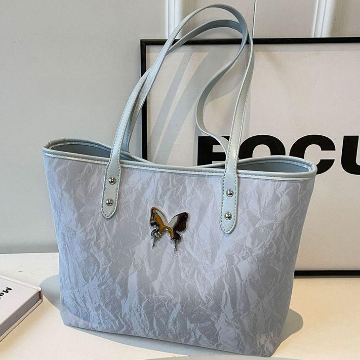 

Сумка-тоут для жінок великої місткості, сумка для поїздок на роботу, весняна повсякденна універсальна сумка через плече, сумка для занять для студентів коледжу