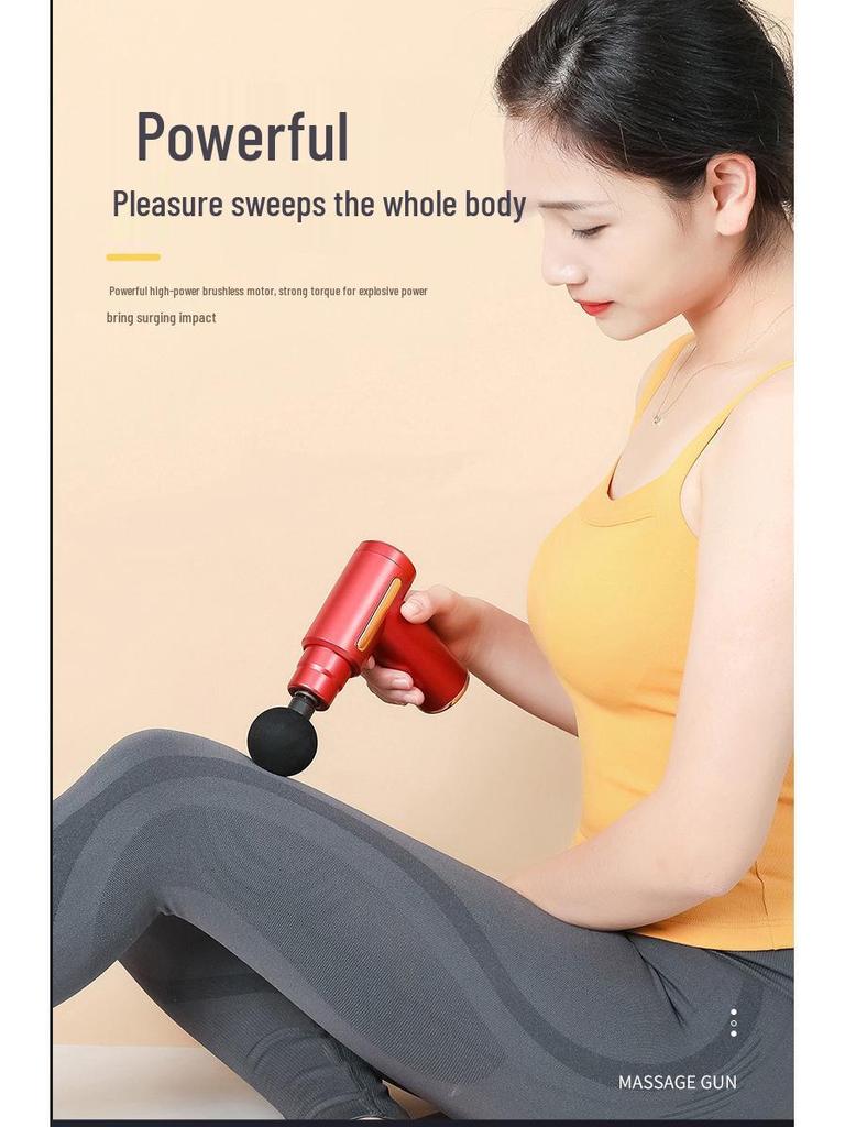 Portable Mini Electric Massage Gun for Muscle Relaxation, Vibration Therapy, Fitness, and Cervical Relief; USB Rechargeable.