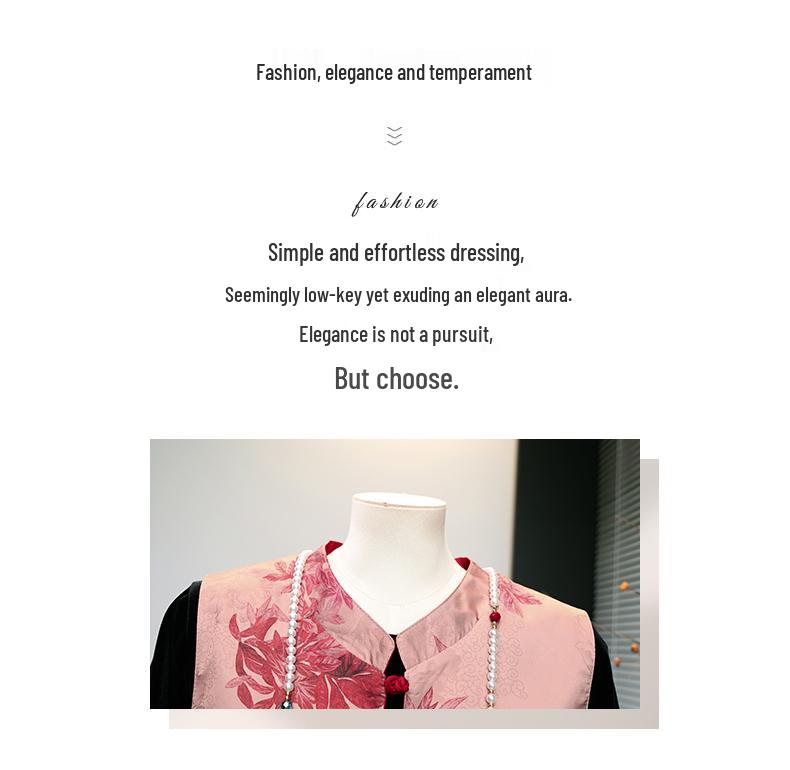 Elegant Golden Velvet Vest Top Set for Middle-Aged and Elderly Women - Chinese National Style Three-Piece with Dignified Sophistication