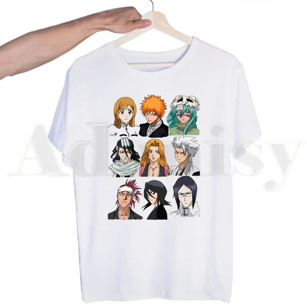 Bleach Anime Kurosaki ichigo Zaraki Kenpachi Tshirts Men Fashion Summer T-shirts Tshirt Top Tees Streetwear Harajuku Funny