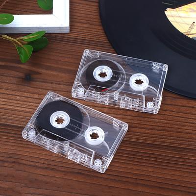 Standard Cassette Color Blank Tape Player With 45/60/90 Minutes Magnetic Audio Tape Clear Storage Box For Speech Music Recording