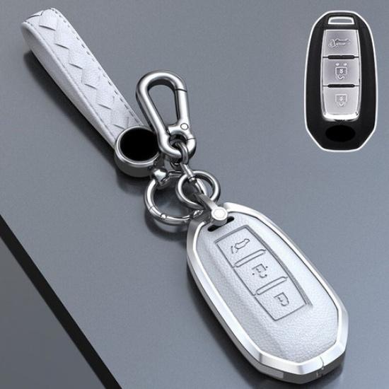 Zinc Alloy Leather Car Remote Key Fob Case Cover For Infiniti QX50 QX60 2018-21