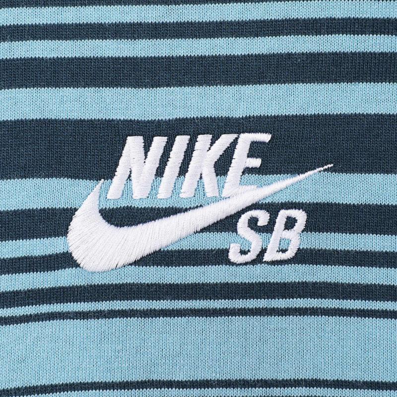 Nike Striped Crew Neck Short Sleeve T-Shirt Unisex Tops Blue FQ3712-464