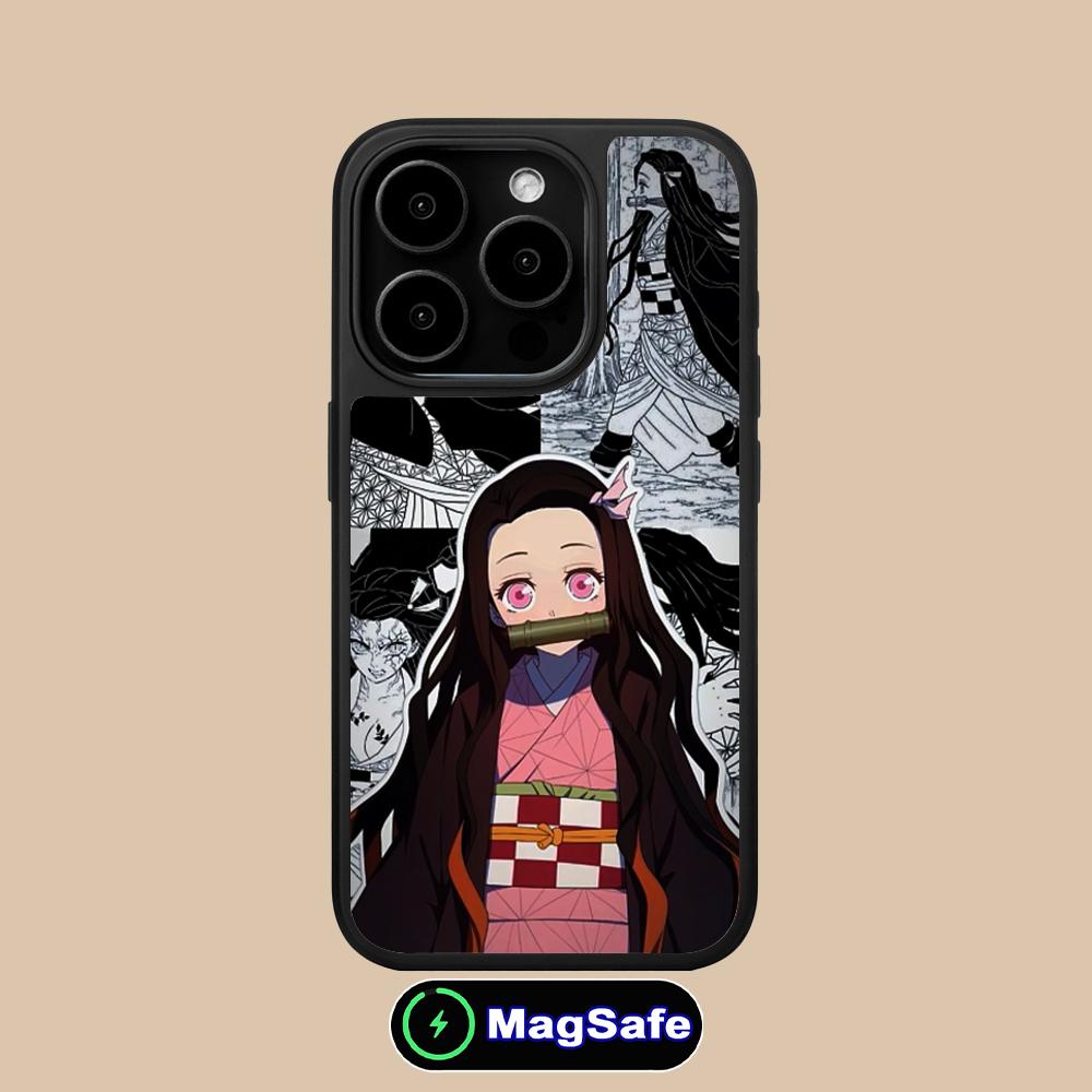 Blade Extinction Anime Nezuko Phone Case for iPhone 17 16 15 14 13 12 11 Air Pro Max Plus Magsafe Matte Surface Colorful Cover