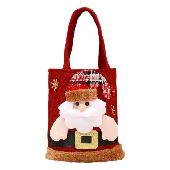 

Рождественская сумочка с рисунком Санта-Клауса, снеговика, лося, подарочная сумка большой емкости, отличная A