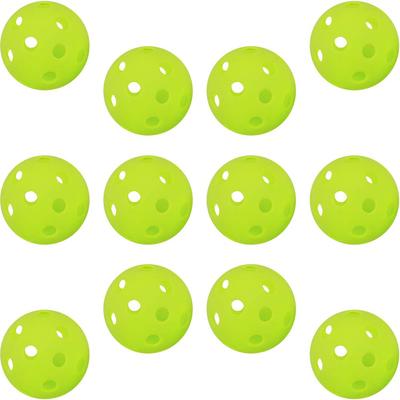 Baseball Batting Training Ball, Perforated PE Material, Fluorescent Green, 42mm,