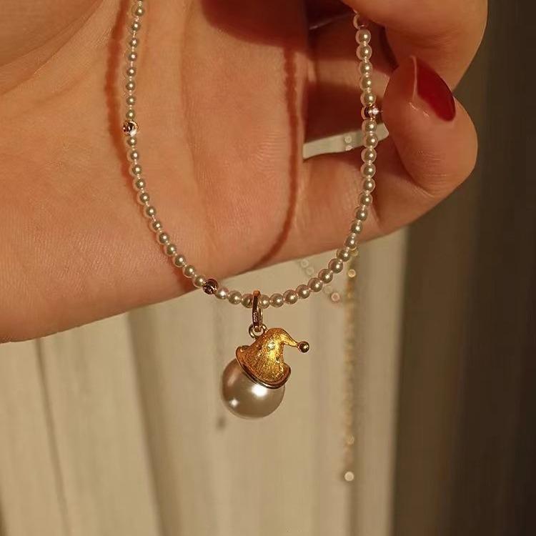 Imitation Pearl Necklace, Women's Autumn and Winter Light Luxury, Niche High-end Sweater Chain, New Popular Item, Girlfriend Gift