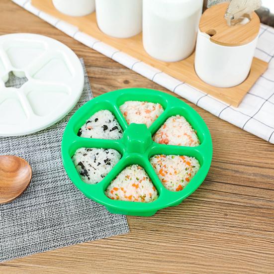 Triangle Sushi Mold 6 Grids Japanese Onigiri Maker Press Non-stick Rice Ball Mold DIY Sushi Maker Homemade Kitchen Tools