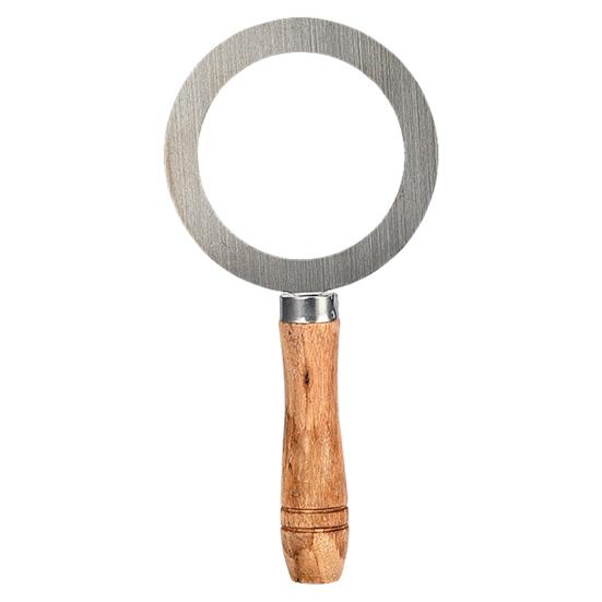 Edelstahl-Backbecherring mit hitzebeständigem Holzgriff, Milchteebecher-Abdeckung, Randdichtung für Dessert, Bubble Tea, geröstete Milch, DIY-Herstellung