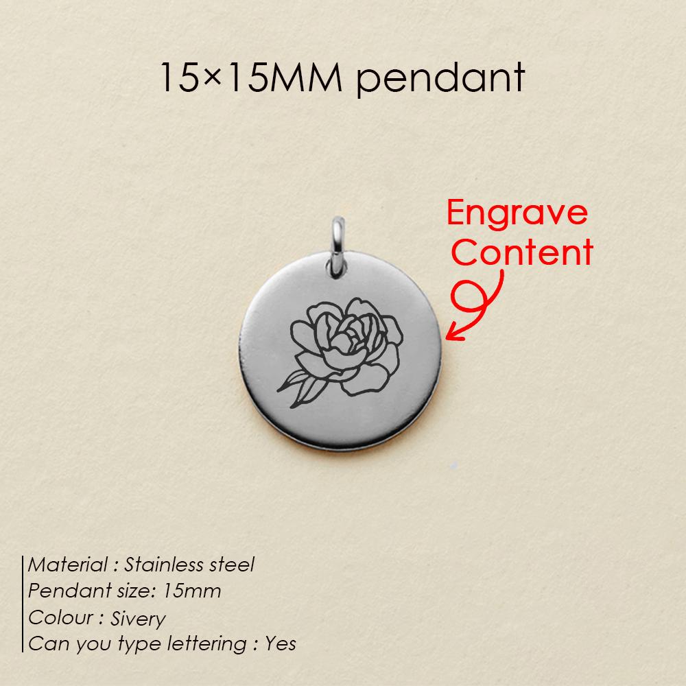 Stainless Steel Bulk Items Jewelry Findings Gold Necklace Personalized Custom Charms Pendant Making Supplies Designer Charms