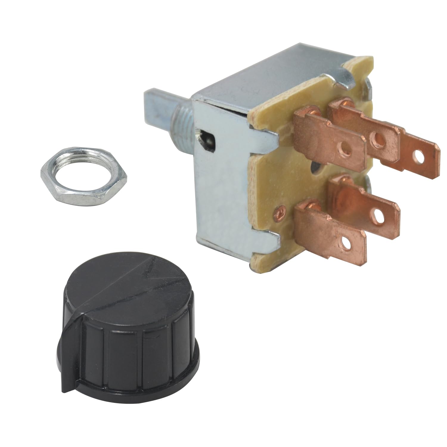 

3159722 Rotary AC AIR Conditioning 3 Speed Blower Switch 12V Universal INDAK Compatible with Four Seasons 35702 MEI 1151 Honda 00091-31511 Red Dot