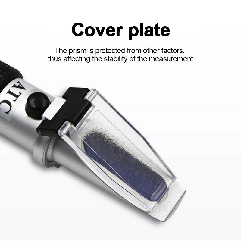 Handheld Alcohol Refractometer Alcohol Meter ATC Spirits Tester Alcohol Concentration Meter 0-80% Range Beer Wine Refractometer
