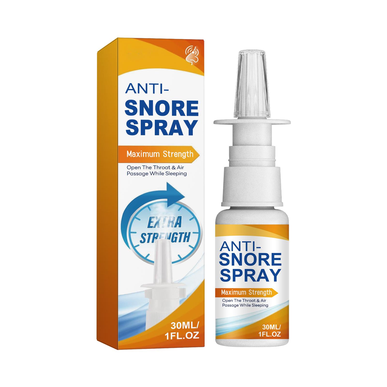 Anti-Schnarch-Spray Maximale Stärke Nasenspray zur Öffnung von Rachen und Atemwegen Geeignet für die Nacht 30 ml 1 fl oz One Size orange