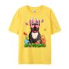 Cute French Bulldog Dog Bunny Ears Easter Eggs Easter Day Graphic T Shirts 100 Cotton Anime T Shirts Mardi Gras