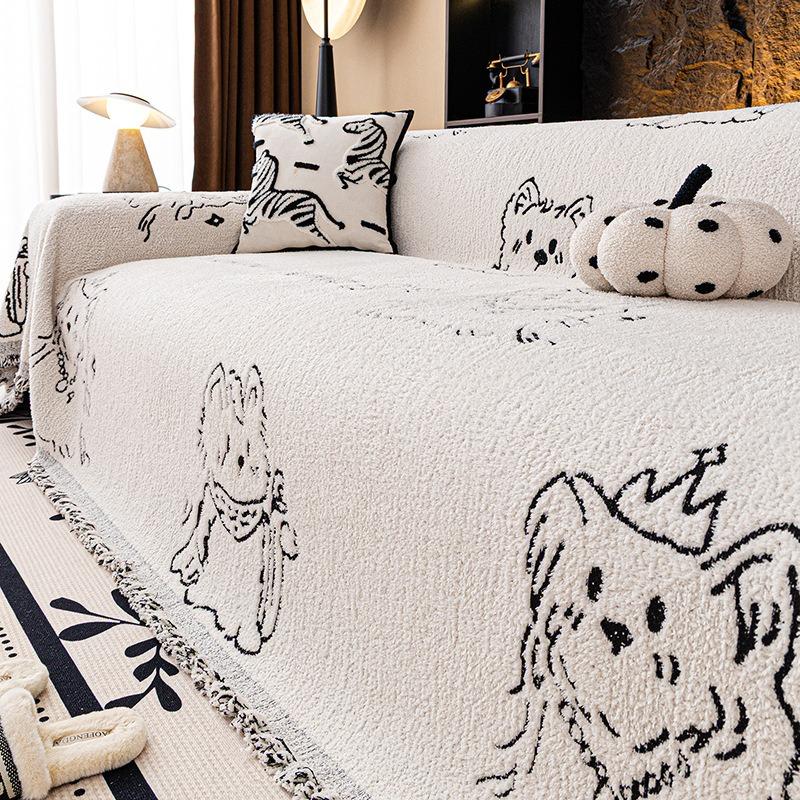 1PC Four Seasons Universal Sofa Towel Cartoon Cute A Whole Full Cover Leather Sofa Cover New Non-slip Seat Cushion