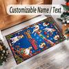 Virgin Mary Theme Crystal Velvet Rug Personalized Custom Name Text Soft Floor Mat Home Decor