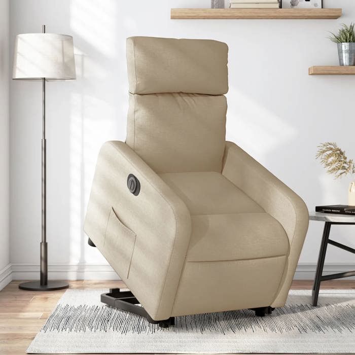 VidaXL Fauteuil Inclinable Électrique, Chaise de Relaxation avec Dossier et Repose-pied Réglables, Siège de Salon Salle de 3206725