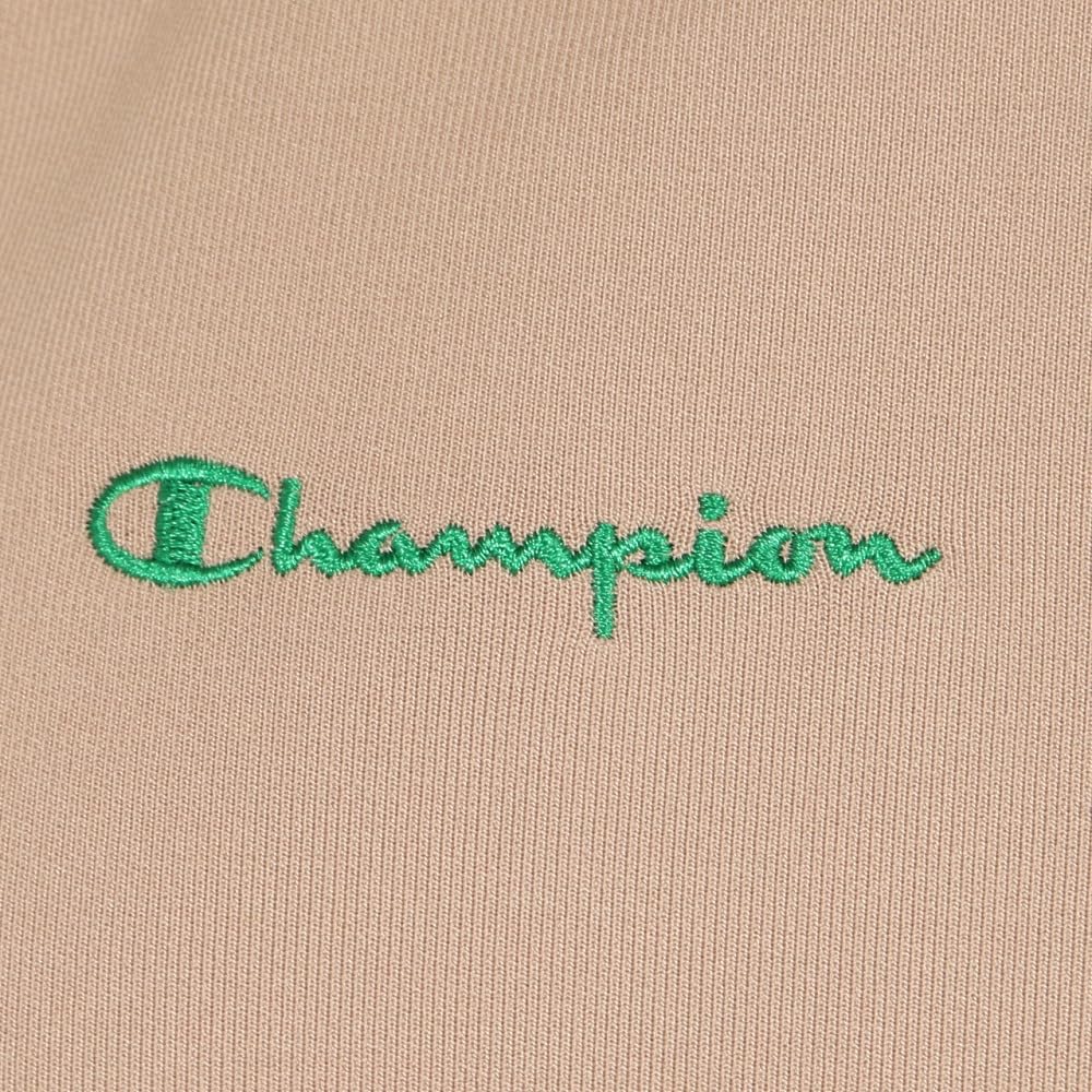 Champion Basic Long Sleeve Zip Cardigan with Embroidered Sand Women's Sweatshirt, Beige, CW-B003