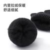 Half-finger Gloves Men's Winter Outdoor Knitted Gloves Warm and Cold-proof Velvet Student Writing Bare-finger Gloves
