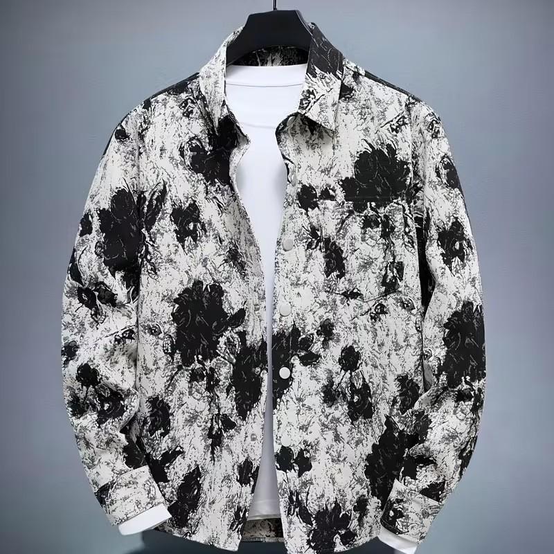 Spring And Autumn Men'S Long Sleeve Shirt
