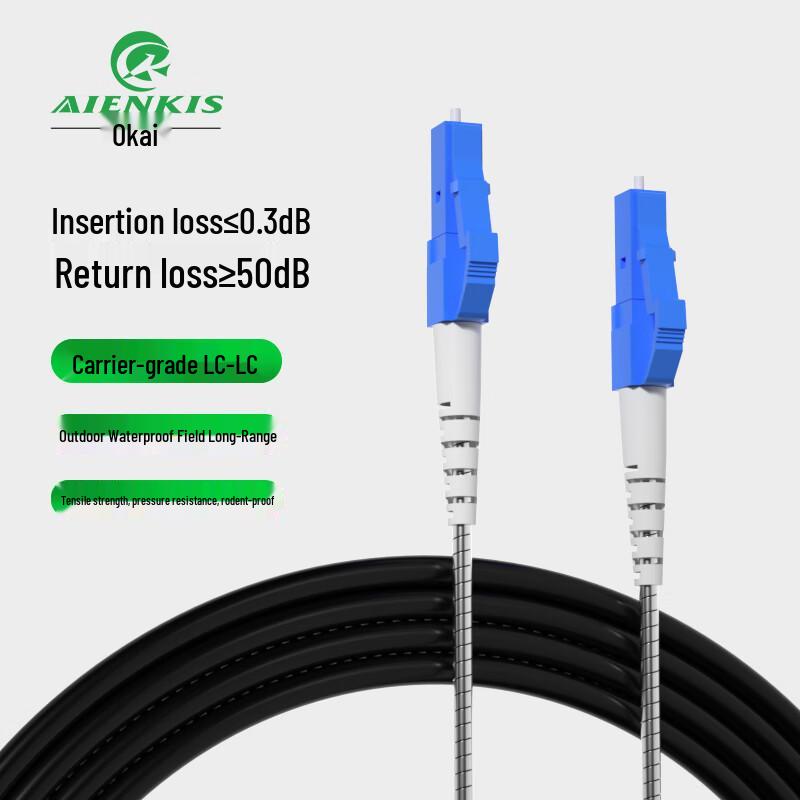 

AIENKIS Telecom Grade Armored Outdoor Fiber Patch Cable 50m