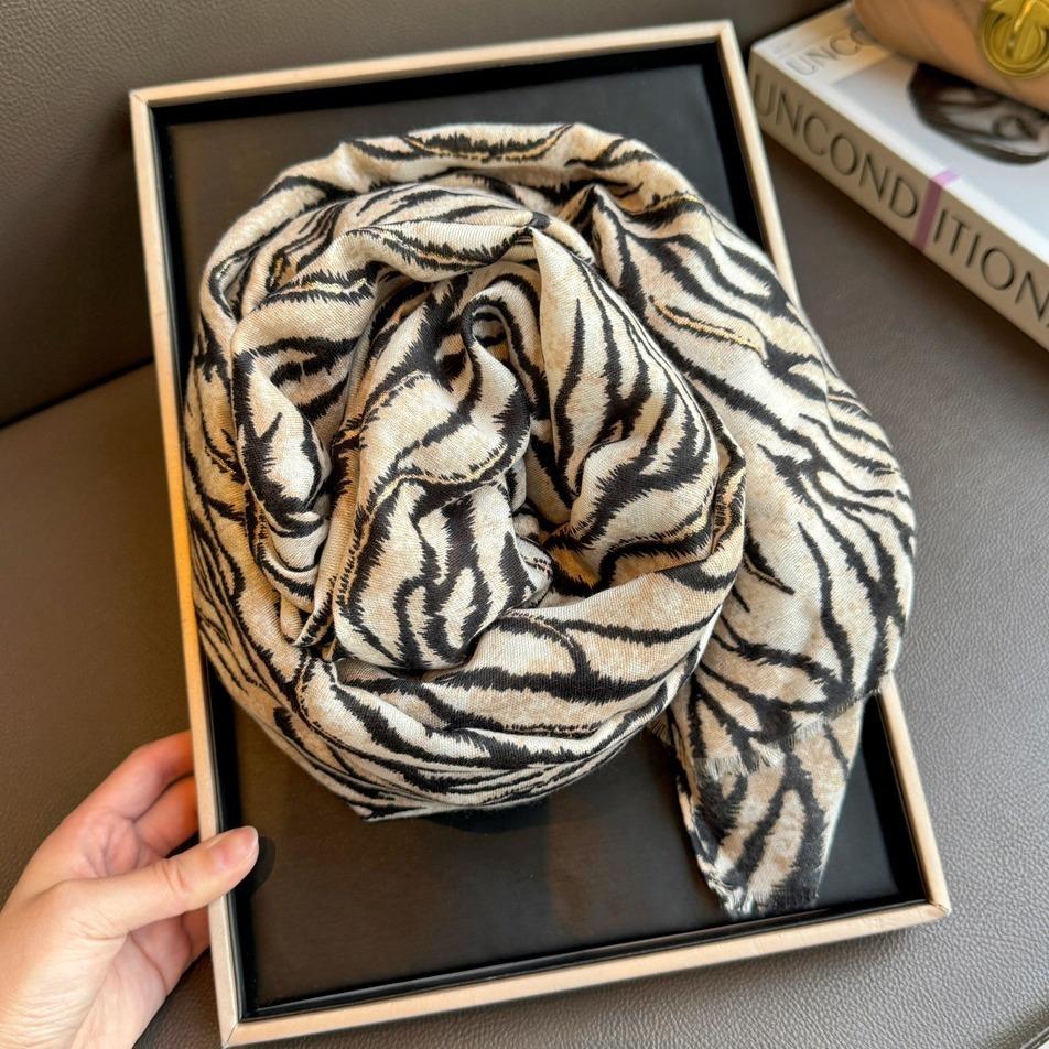 88*180Cm Fashion Women Zebra-Stripe Viscose Shawl Scarf Print Soft Lady High Quality Pashmina Stole Muslim Hijab Wrap