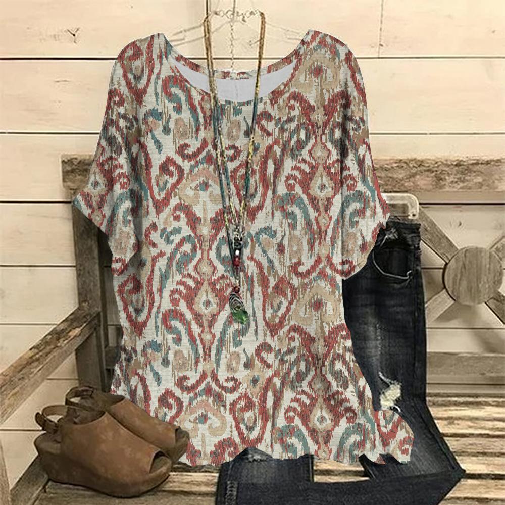 

Летняя новинка с 3D цветочным принтом, О-образным вырезом, коротким рукавом и круглым вырезом, женская футболка, модные топы, повседневная свободная повседневная уличная одежда 3XL