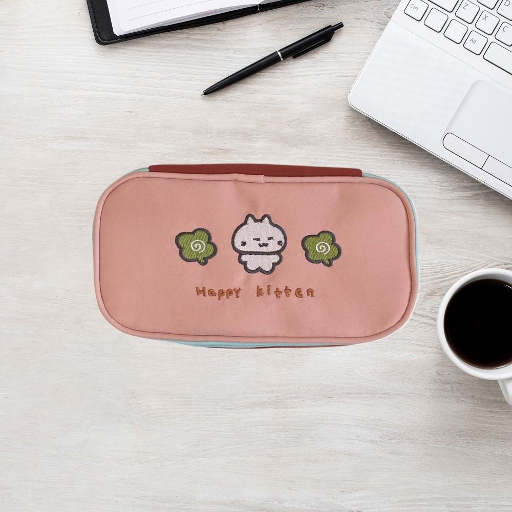 Large Capacity Cartoon Pencil Case Cosmetics Storage Makeup Bag Stationery Storage Bag  Student
