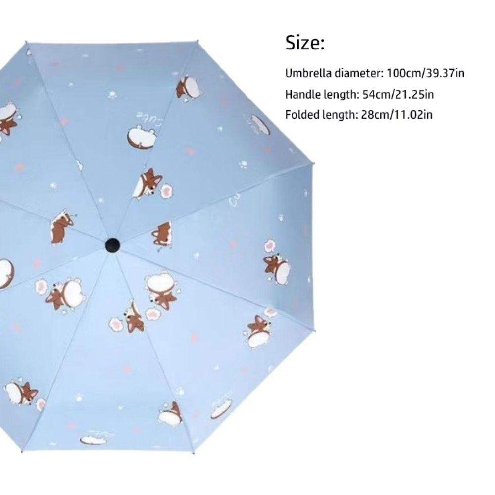 8 Fold Automatic Umbrella Rain Proof UV Protection Sun Umbrella Dual Use Protection Thickened Pocket Parasol Outdoor Use