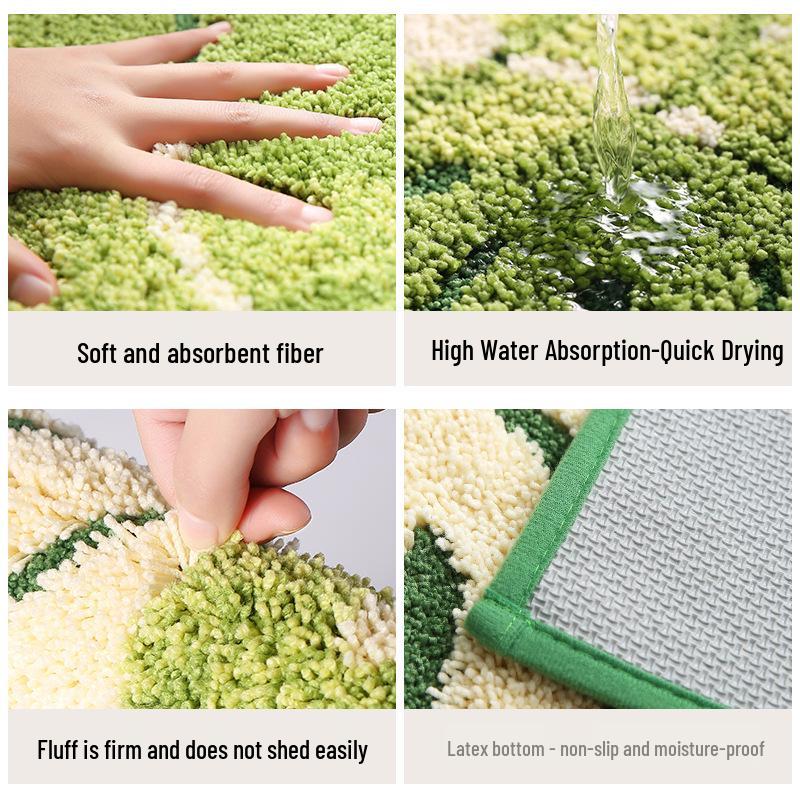 Tapete de Chão Absorvente Antiderrapante para Casa, Quarto, Cozinha, Banheiro e Vaso Sanitário