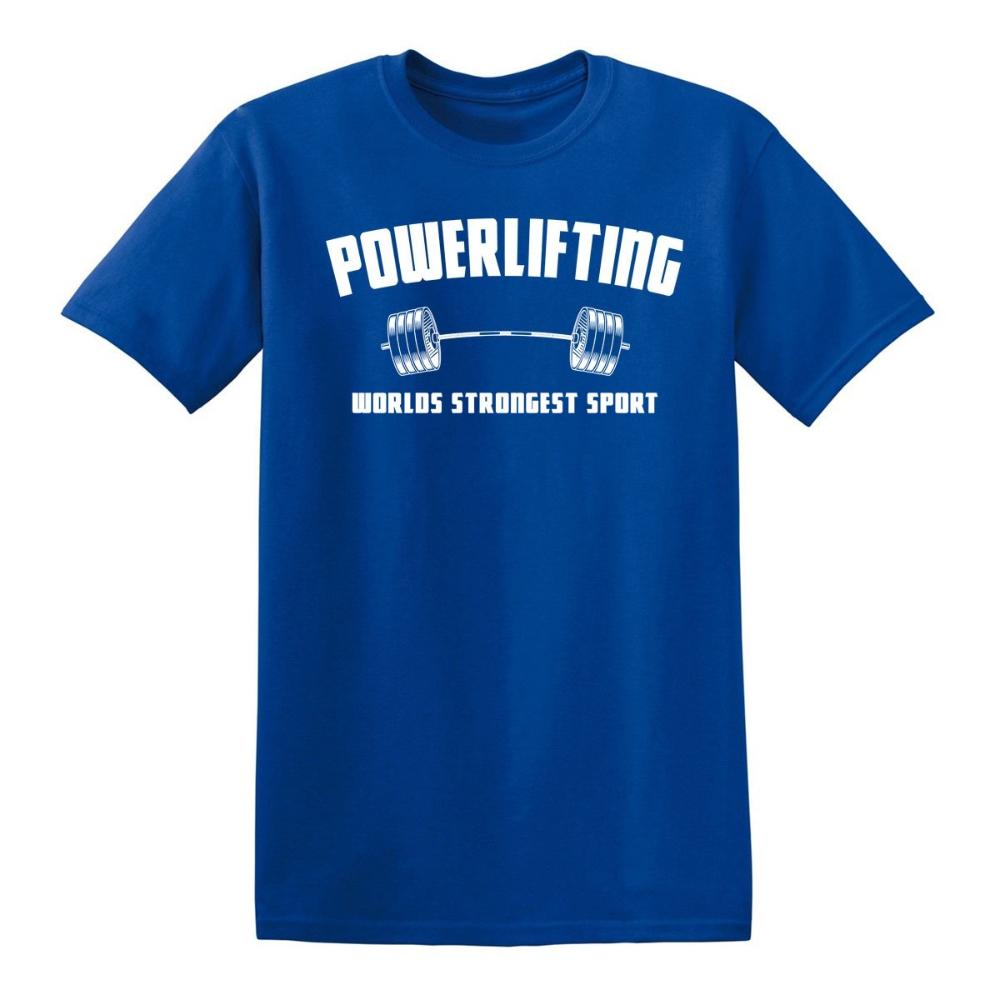 POWERLIFTING Gym Man TSHIRT Weightlifting Bodybuilding Strongman Bench Deadlift Graphic T Shirts Breathable Cotton Streetwear