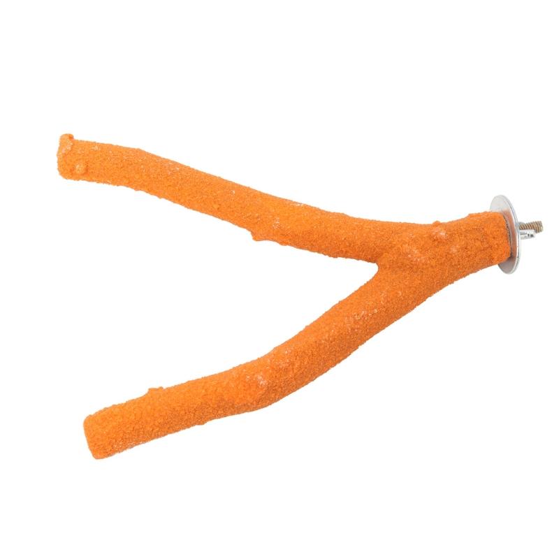 

Пемзовый насест для подрезки когтей и клюва птиц, способствующий здоровью ног, безопасный, нетоксичный, легко устанавливается в клетку для попугаев оранжевый