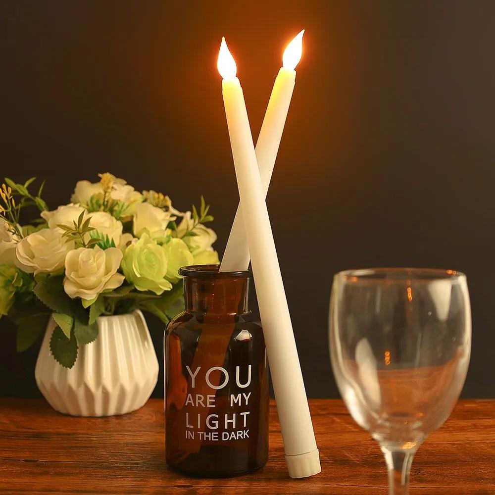 Lange Stab Elektronische Kerze LED Kerzenlicht Weihnachten Halloween Lange Stab Spitzkerze