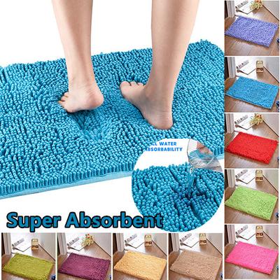 Bathroom Decor Anti Slip Bath Mat with Super Water Absorbent Carpet Kit Bathroom Rug Blankets & Throws Shower Toilet Floor Mats